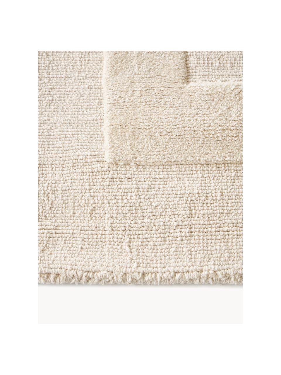 Tapis en coton tissé main Dania, 100 % coton, Blanc crème, larg. 200 x long. 300 cm (taille L)