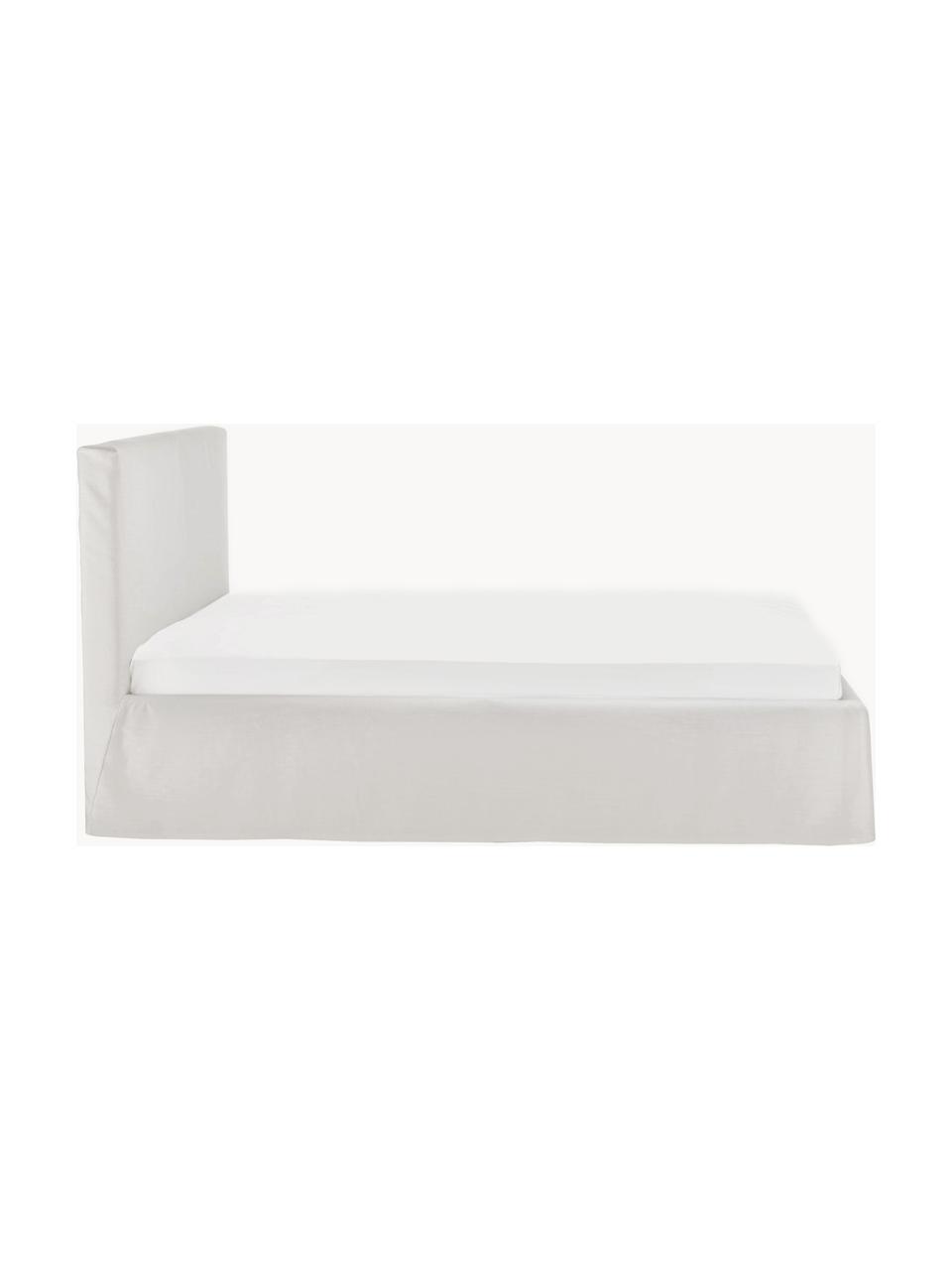 Čalúnená posteľ s úložným priestorom Feather, Hnedosivá, Š 200 x D 200 cm