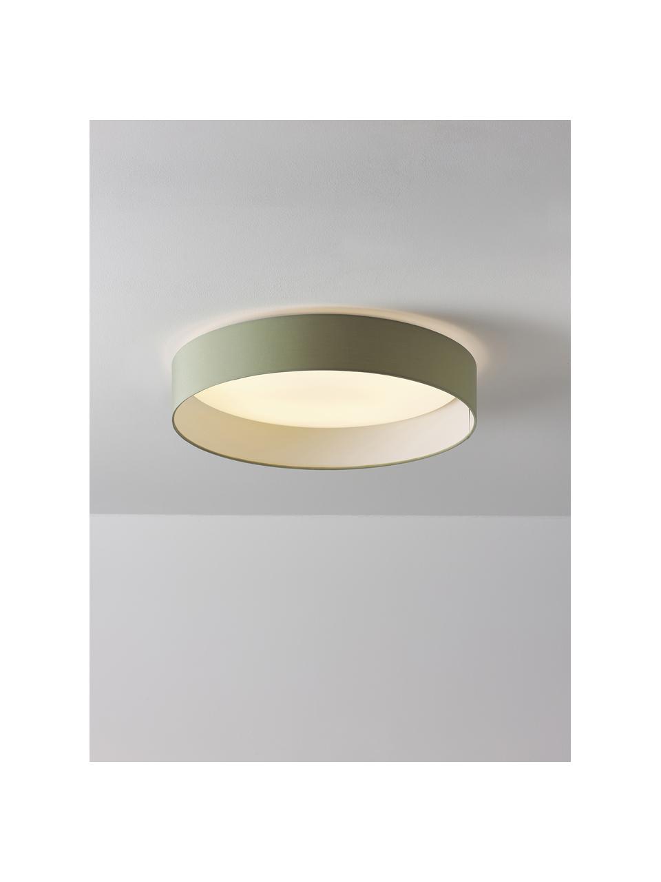 Plafonnier LED Helen, Vert olive, Ø 52 x haut. 11 cm