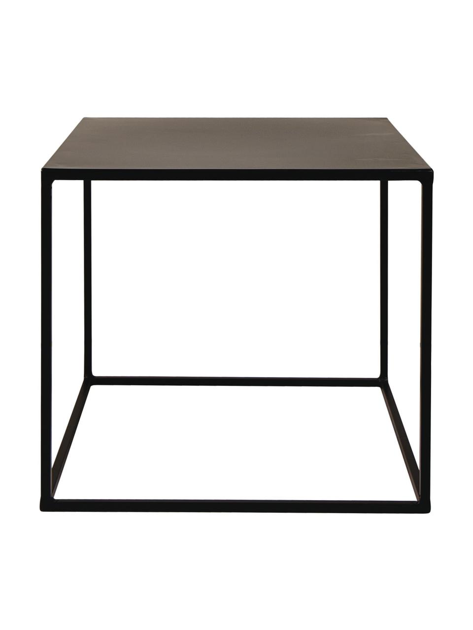 Table d'appoint en métal Expo, Métal, revêtement par poudre, Noir, larg. 40 x prof. 40 cm