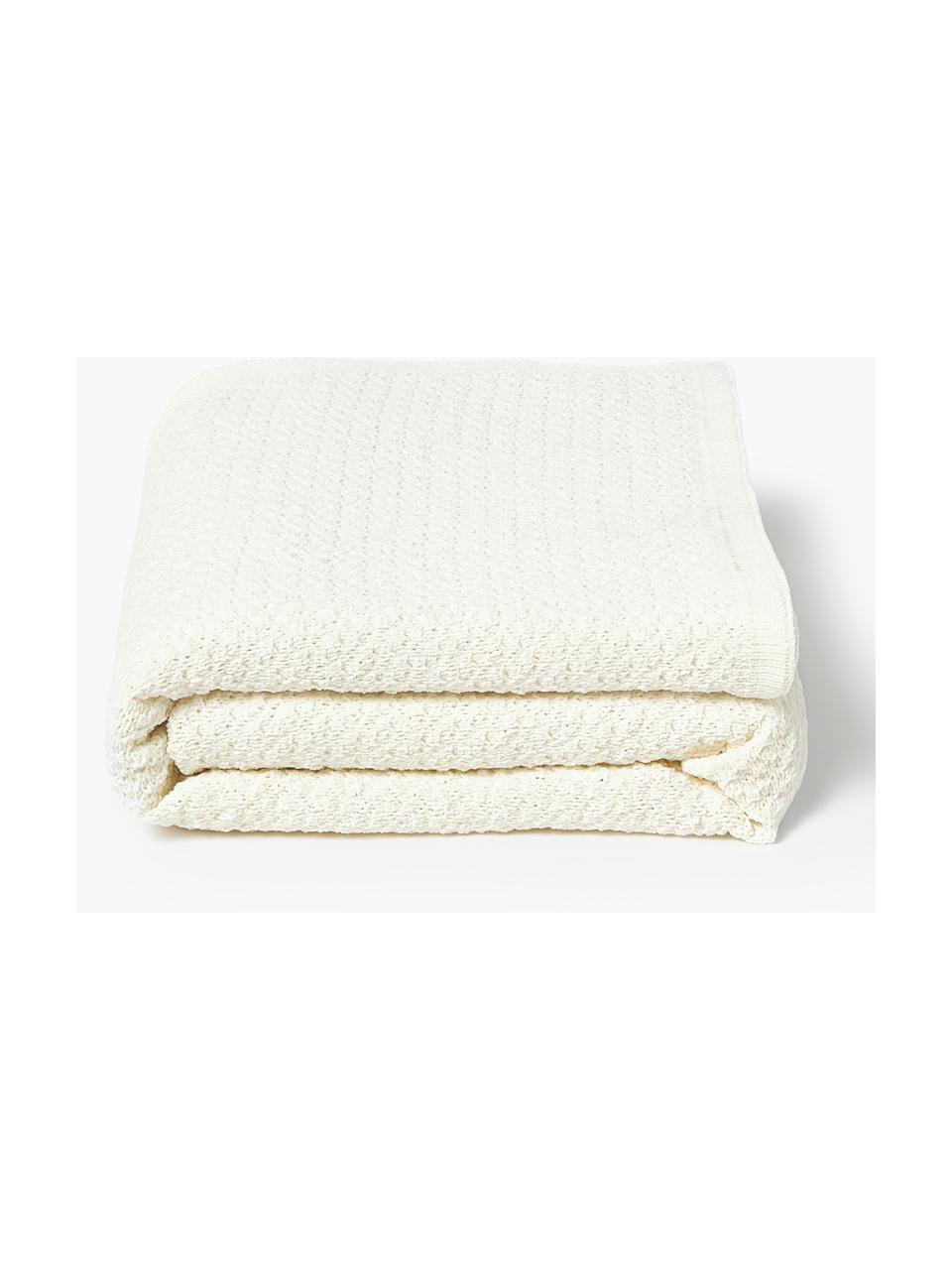 Weiche Strick-decke Everly aus Chenille, 100 % Polyester (recycelt), GRS-zertifiziert

Das in diesem Produkt verwendete Material ist schadstoffgeprüft und zertifiziert nach STANDARD 100 by OEKO-TEX®, 11.HIN.00050., Off White, B 150 x L 200 cm