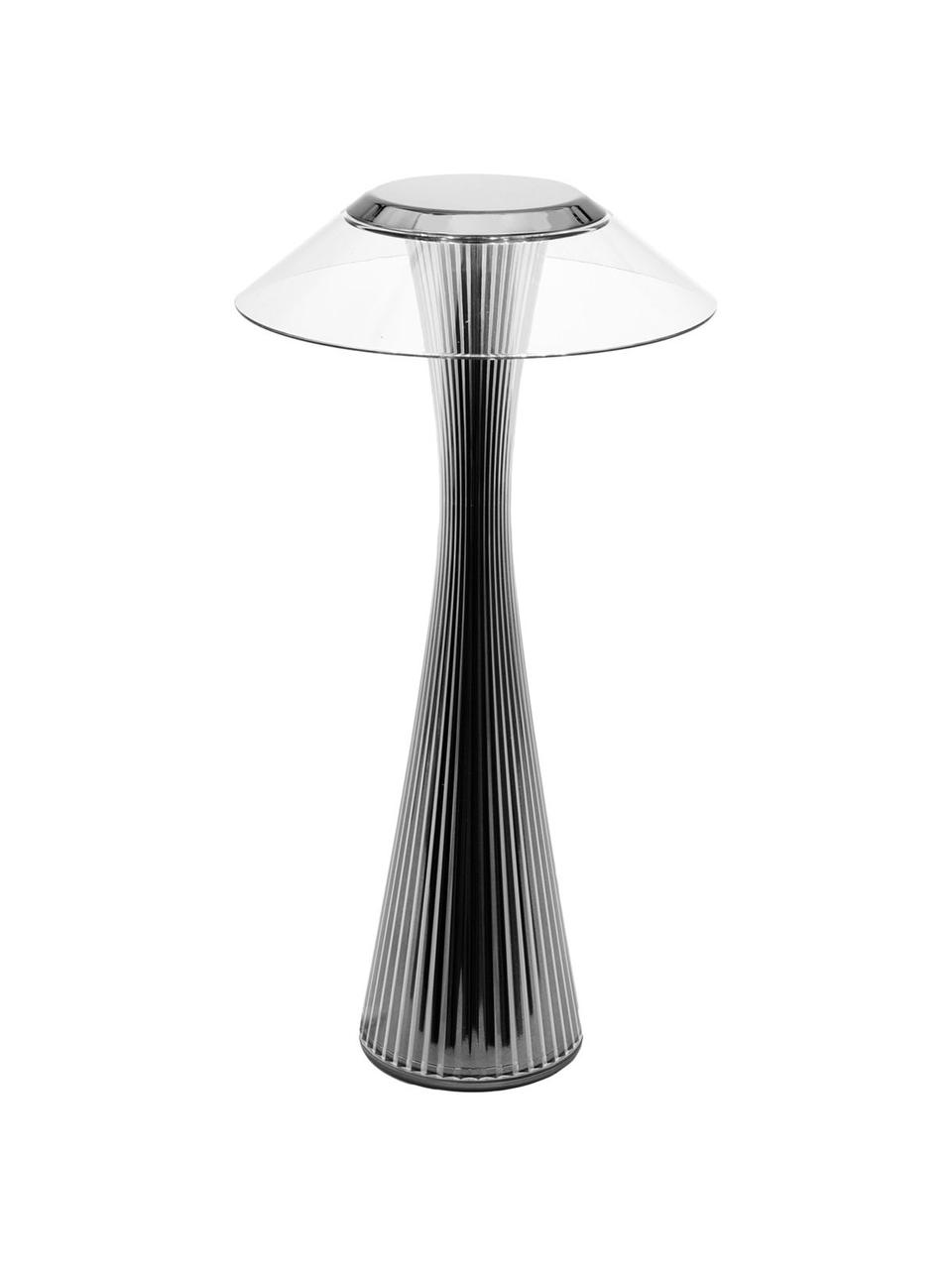 Kleine mobile LED-Tischlampe Space, Kunststoff, Schwarz, Ø 15 x H 30 cm