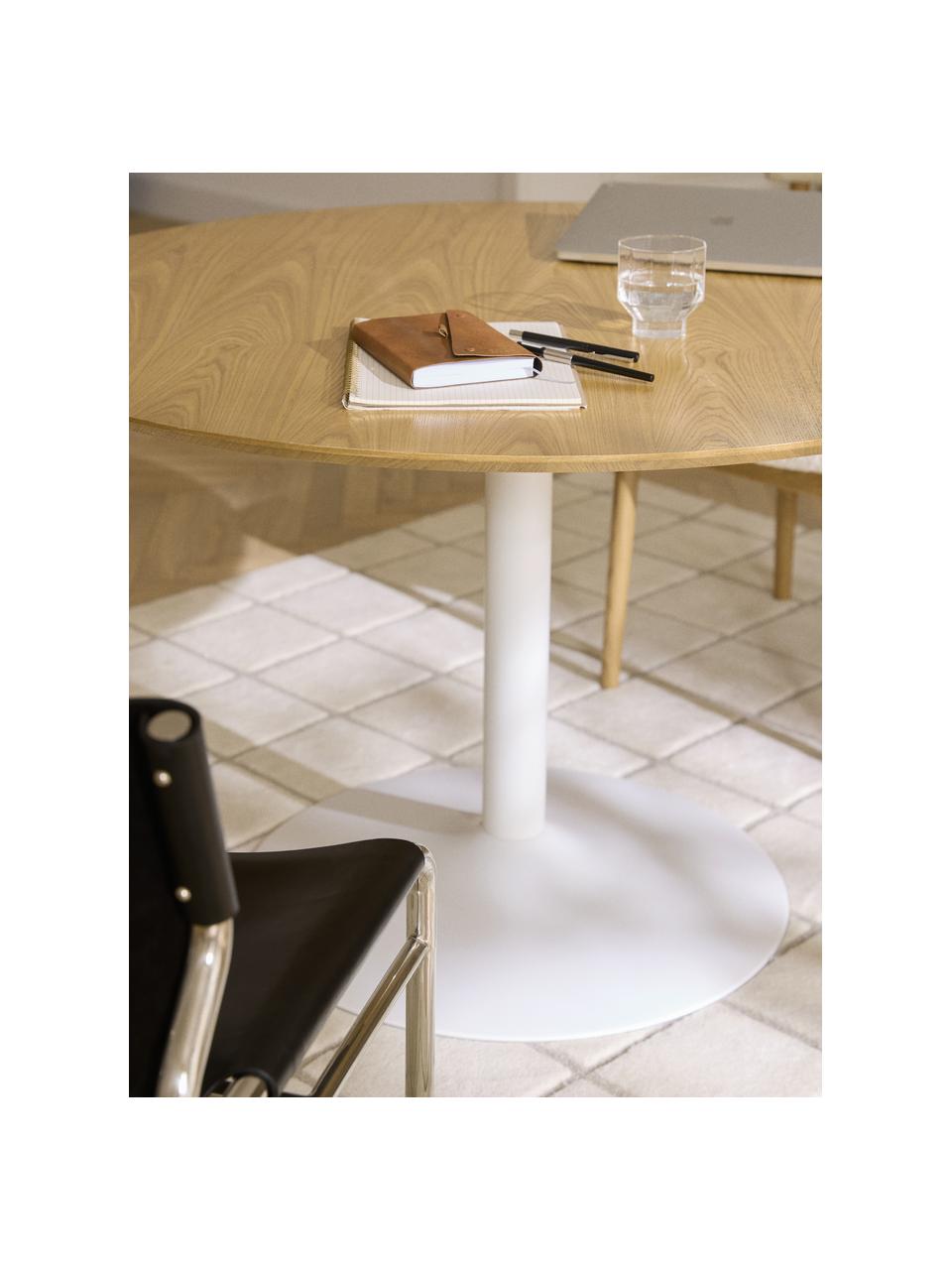 Kulatý jídelní stůl Menorca, různé velikosti, Jasanové dřevo, bílá, Ø 100 cm
