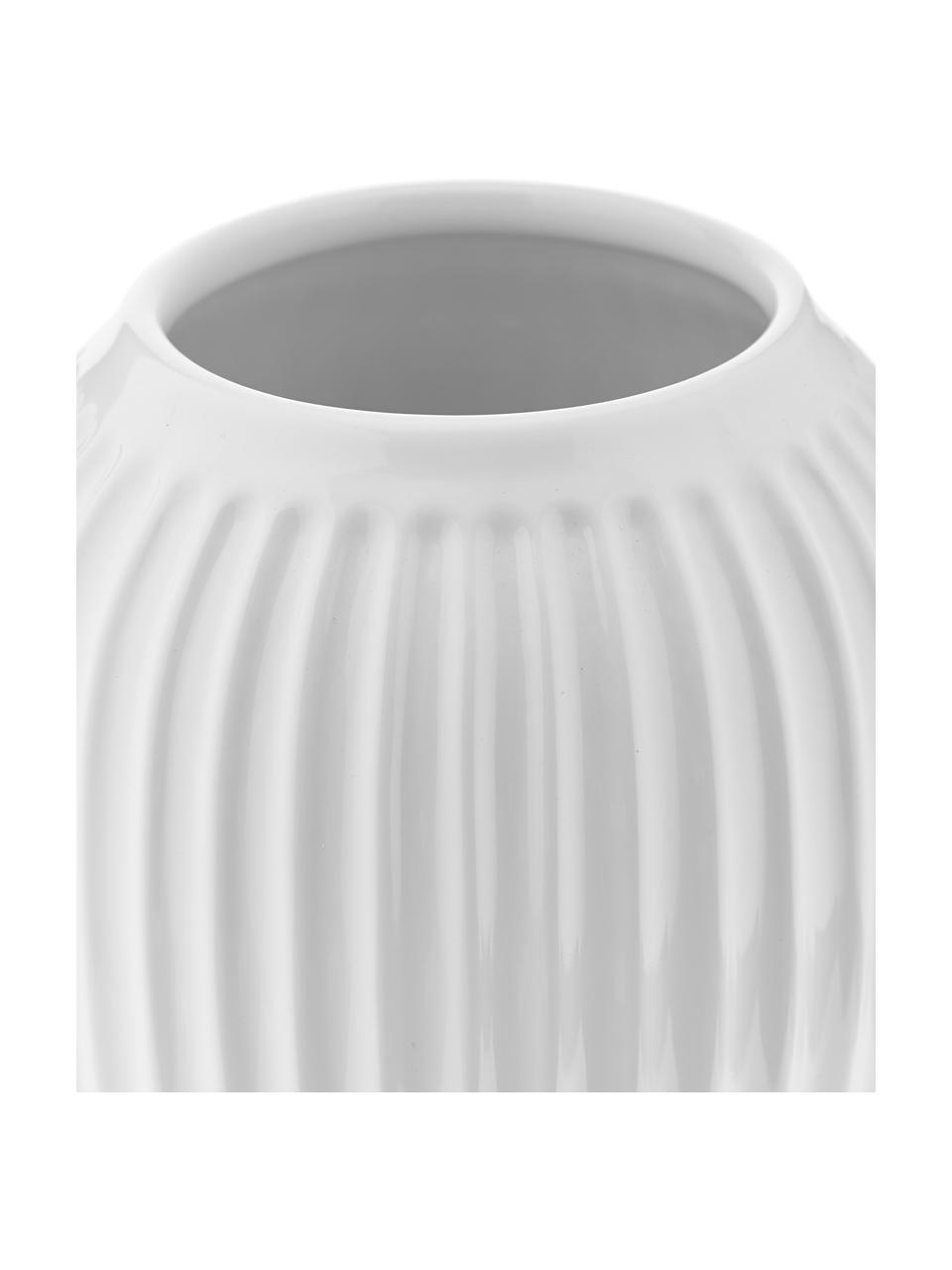 Ručně vyrobená designová váza Hammershøi, Porcelán, Bílá, Ø 17 cm, V 20 cm