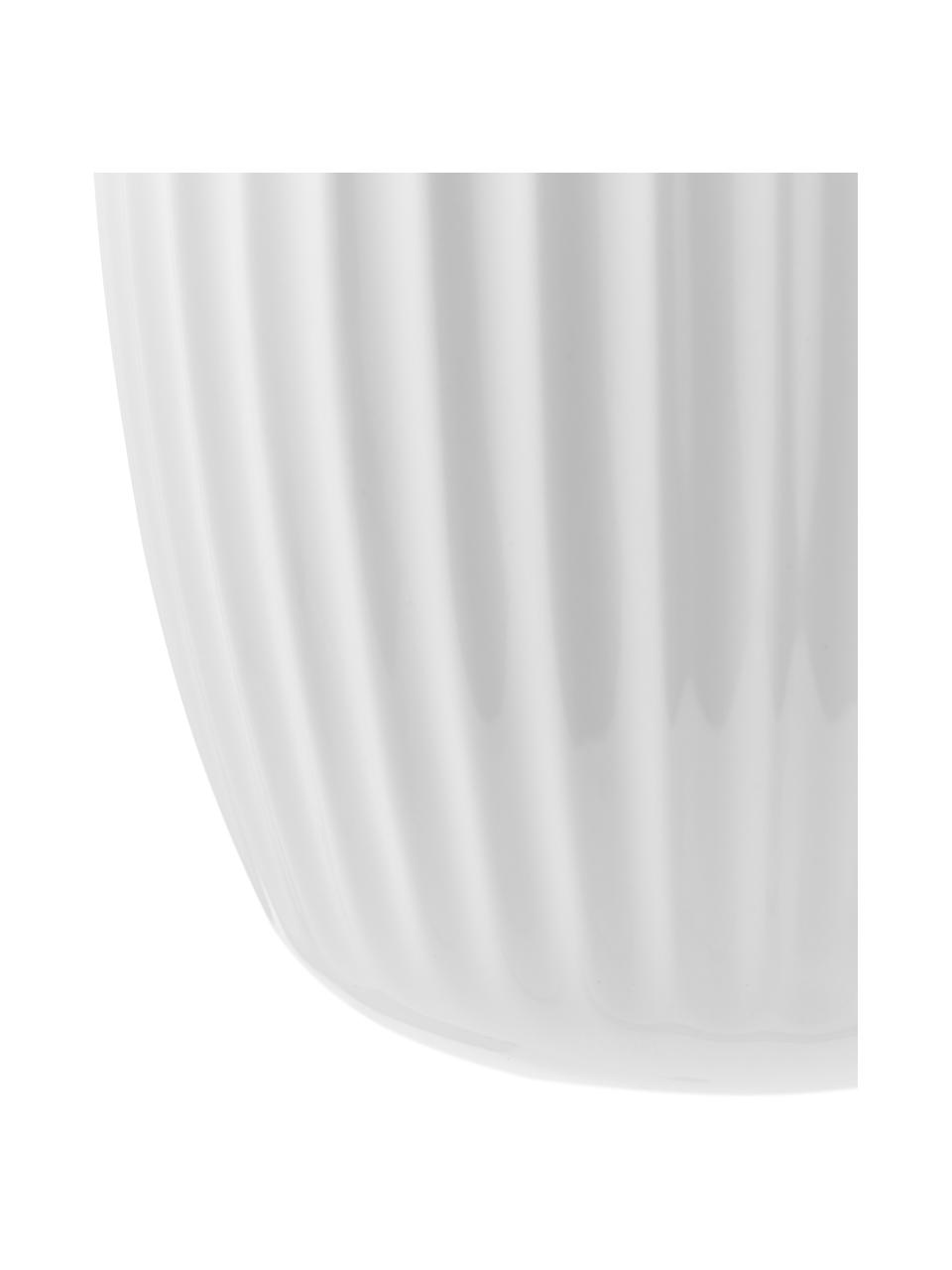Vaso fatto a mano in porcellana Hammershoi, Porcellana, Bianco, Ø 17 x Alt. 20 cm