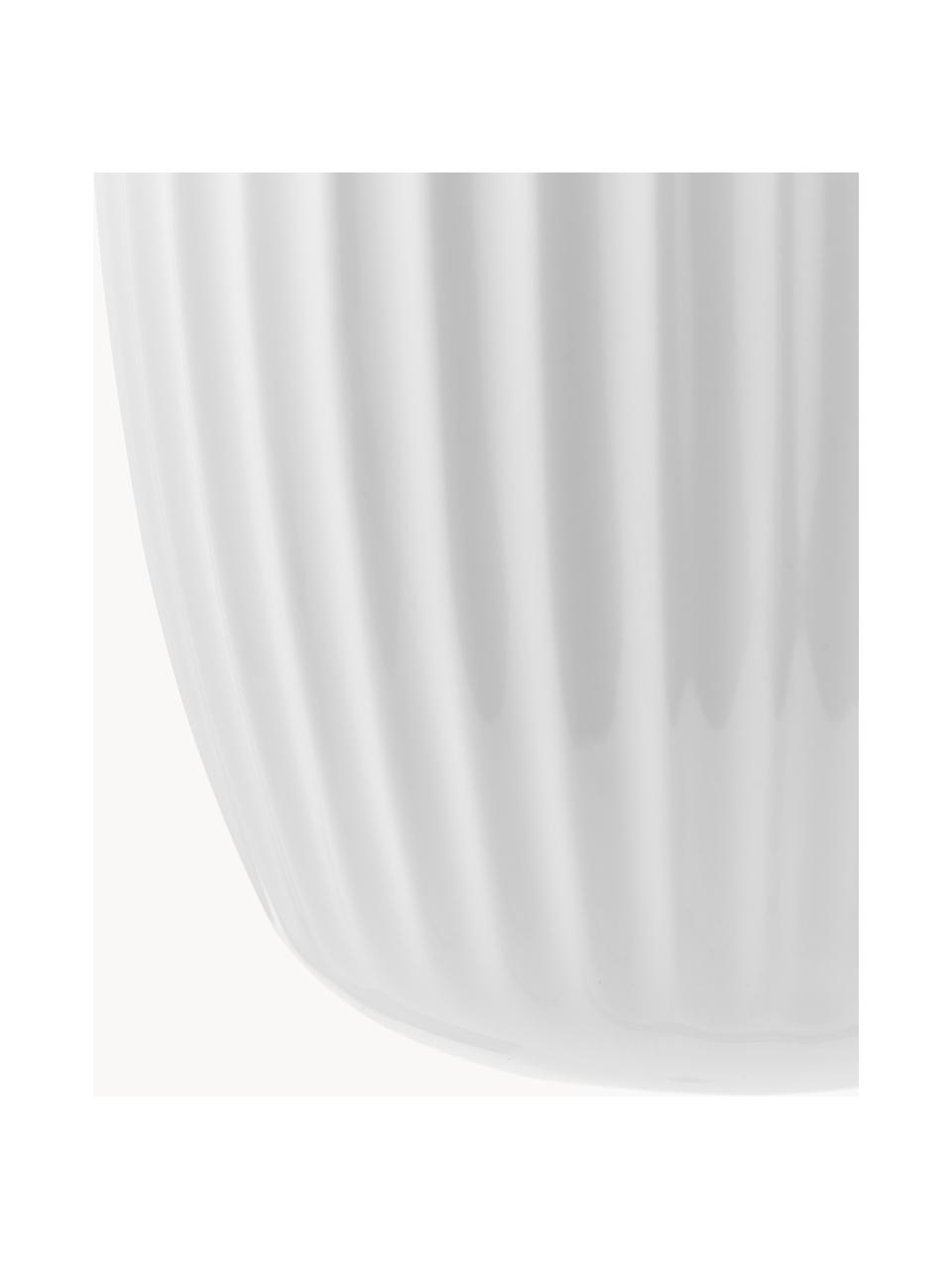 Jarrón artesanal de porcelana Hammershoi, Al 20 cm, Porcelana, Blanco, Ø 17 x Al 20 cm