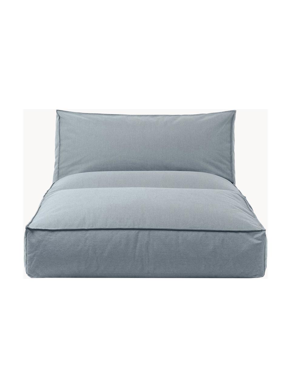 Zewnętrzne łóżko dzienne Stay, Tapicerka: 100% poliester odporny na, Szaroniebieska tkanina, 80 x 190 cm