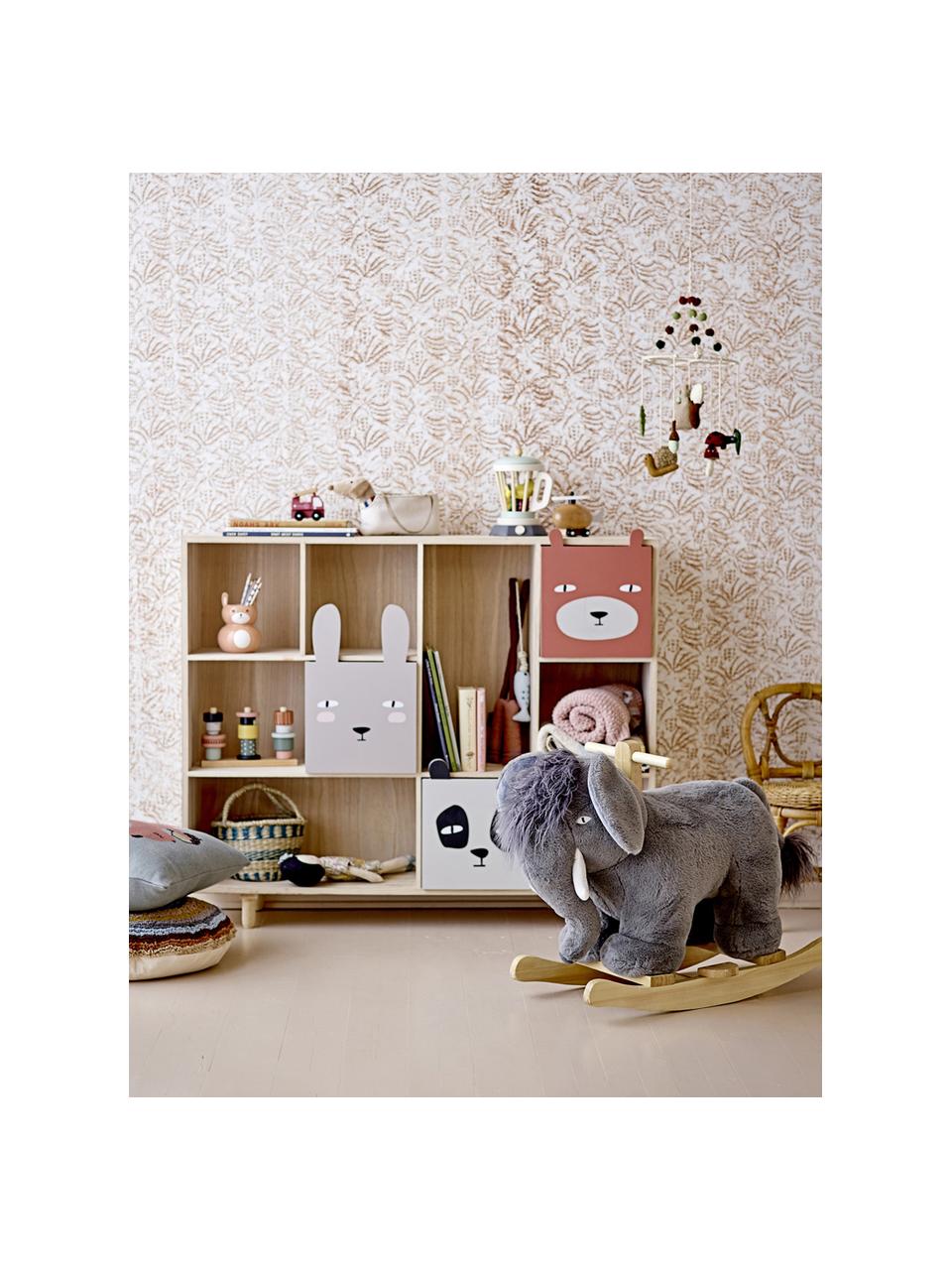 Schaukeltier Mammoth, Bezug: Polyester, Gestell: Pappelholz, Grau, B 34 x H 64 cm