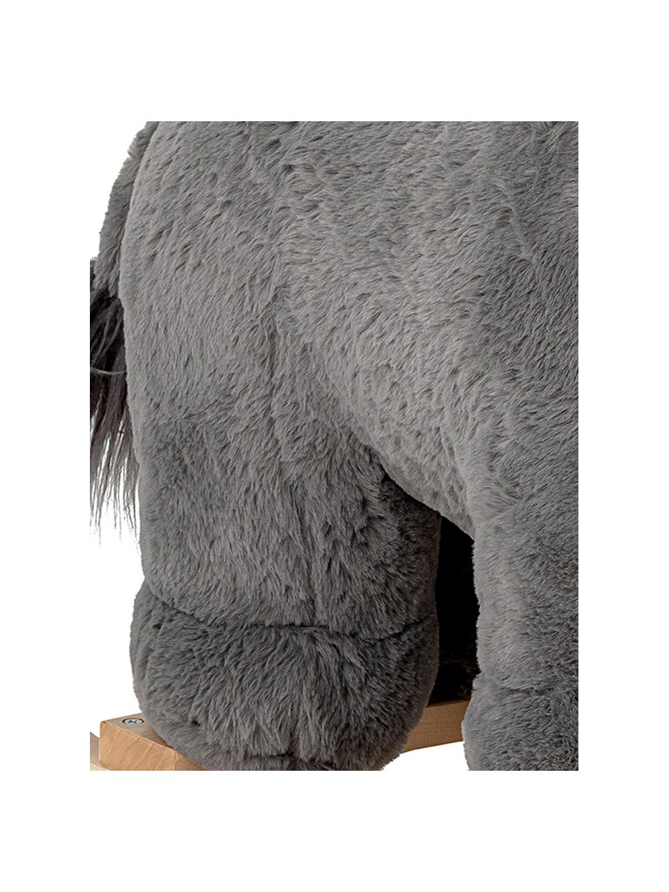 Dondolo animale Mammoth, Rivestimento: poliestere Struttura, Grigio, Larg. 34 x Alt. 64 cm