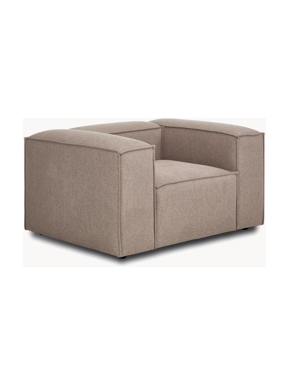 Sessel Lennon, Bezug: 100 % Polyester Der strap, Gestell: Massives Kiefernholz FSC-, Beine: Kunststoff, Webstoff Taupe, B 130 x T 101 cm