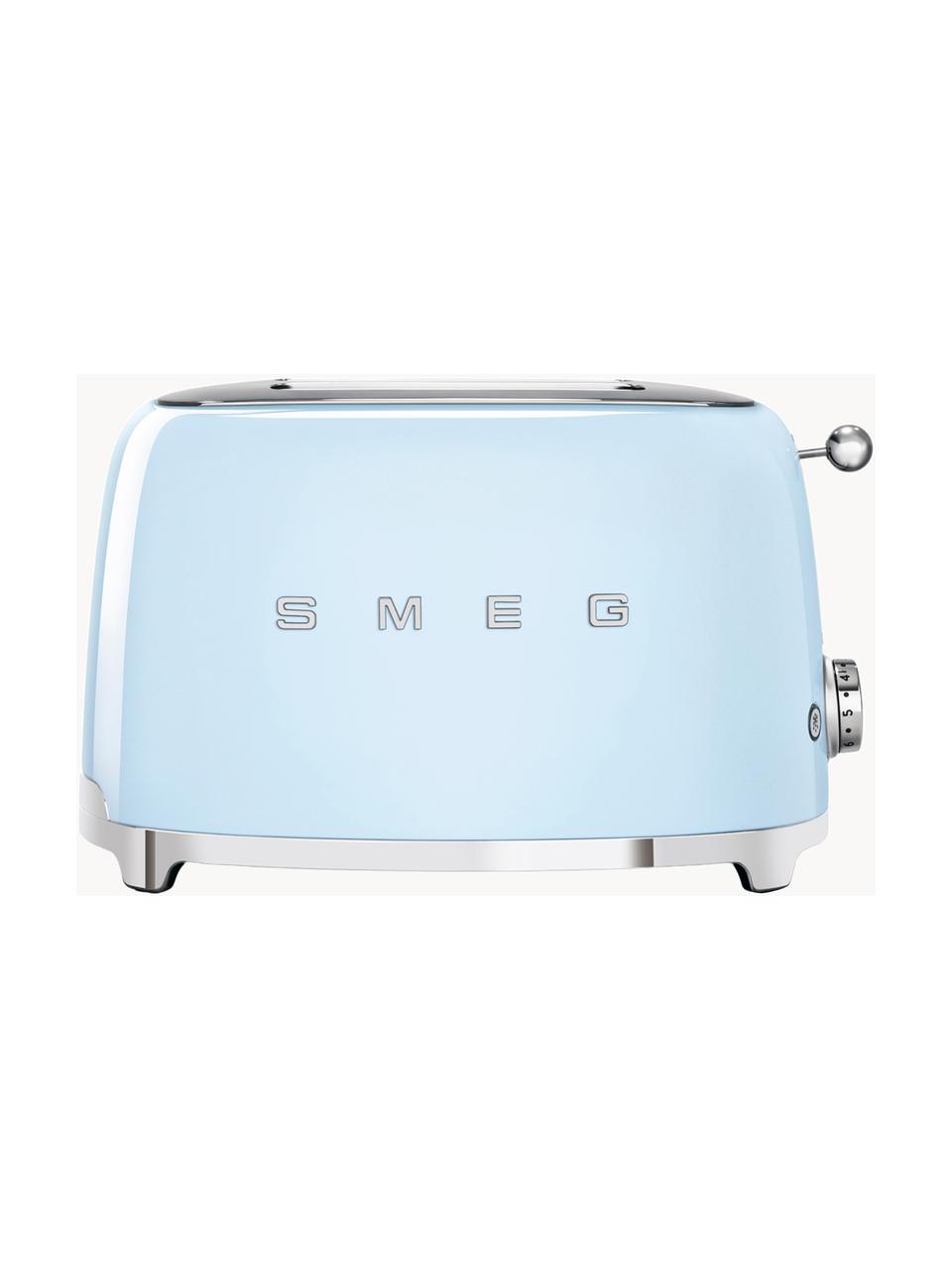 Compacte broodrooster 50's Style, Gelakt edelstaal, Lichtblauw, glanzend, B 31 x D 20 cm