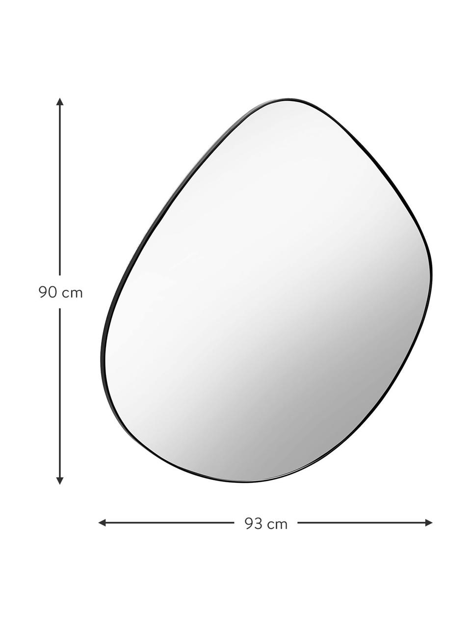 Lustro ścienne Anera, Czarny, S 93 x W 90 cm