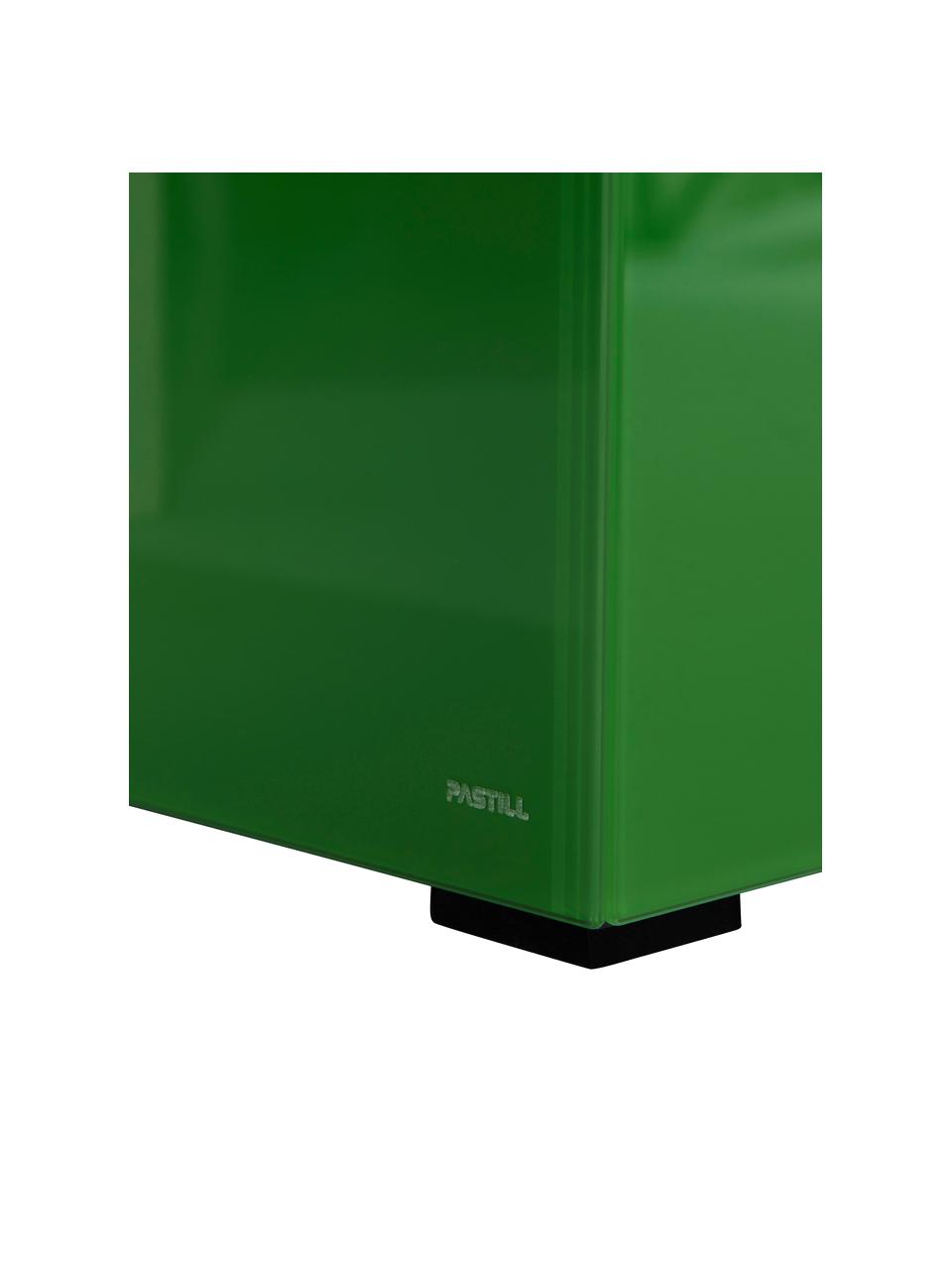 Bijzettafel Pop in groen met spiegeleffect, Vezelplaat met gemiddelde dichtheid (MDF), glas, gebeitst, Groen, B 35 cm x H 35 cm