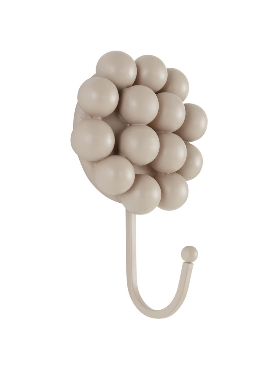 Hak ścienny z porcelany Benevento, 2 szt., Porcelana, Taupe, S 11 x W 16 cm