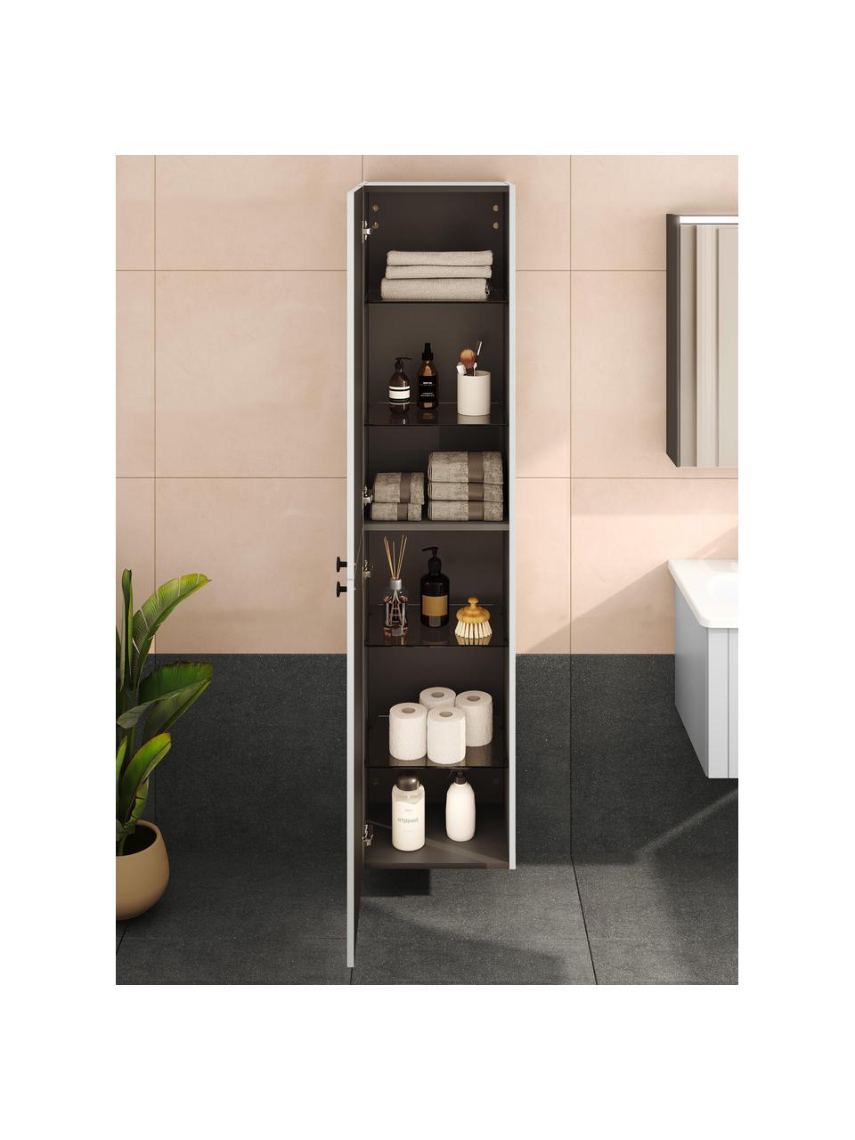 Mueble de baño alto Emil, Gris claro, An 40 x Al 180 cm