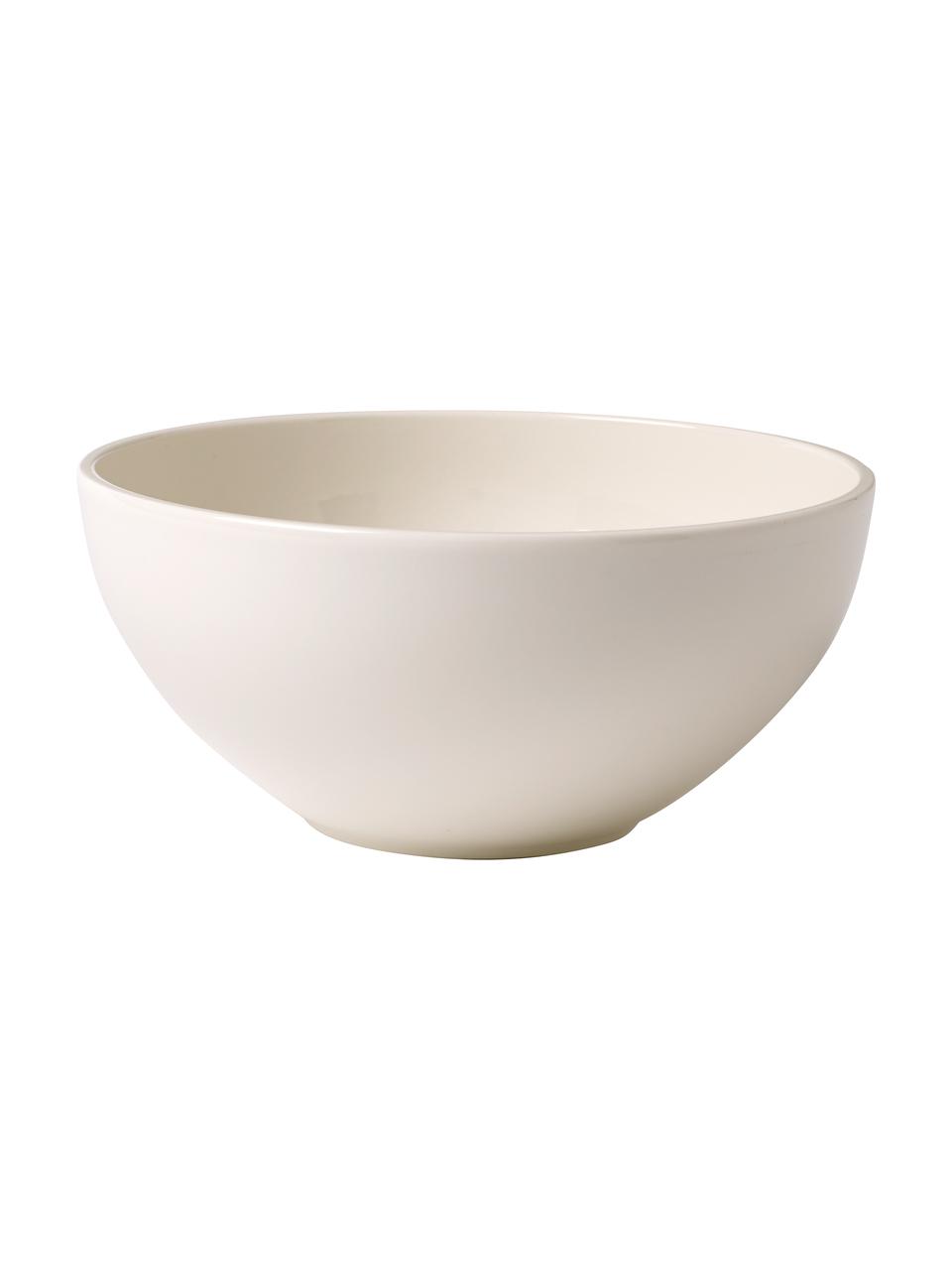 Saladeschaal Artesano van porselein in wit, Ø 24 cm, Porselein, Wit, Ø 24 x H 11 cm