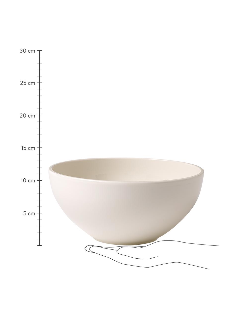 Saladeschaal Artesano van porselein in wit, Ø 24 cm, Porselein, Wit, Ø 24 x H 11 cm