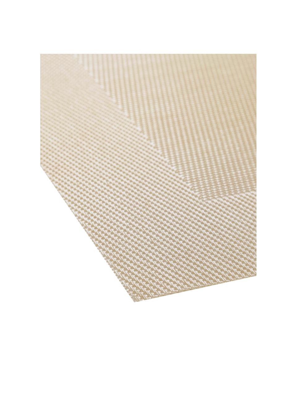 Kunststoffen placemats Trefl, 2 stuks, Kunststof, Lichtbeige, B 33 x L 46 cm