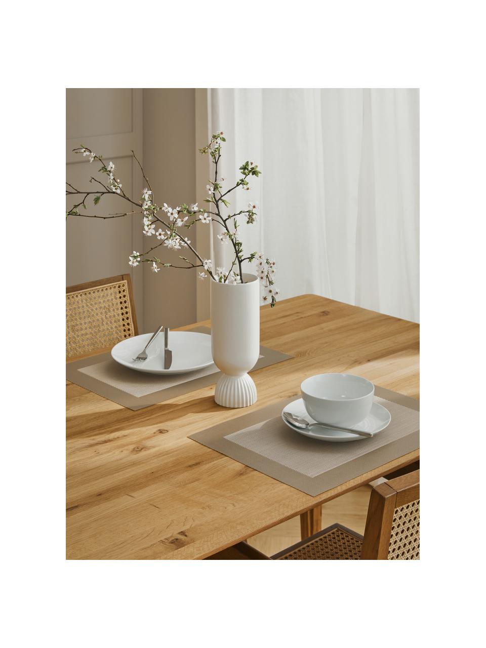 Kunststoffen placemats Trefl, 2 stuks, Kunststof, Lichtbeige, B 33 x L 46 cm