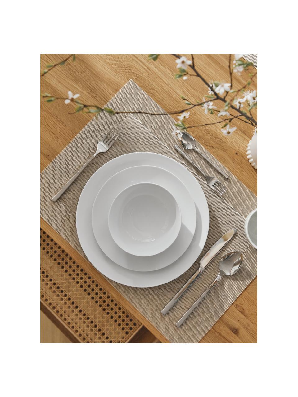 Kunststoffen placemats Trefl, 2 stuks, Kunststof, Lichtbeige, B 33 x L 46 cm