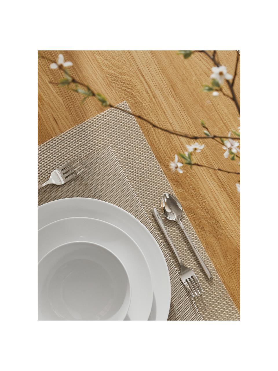 Kunststoffen placemats Trefl, 2 stuks, Kunststof, Lichtbeige, B 33 x L 46 cm