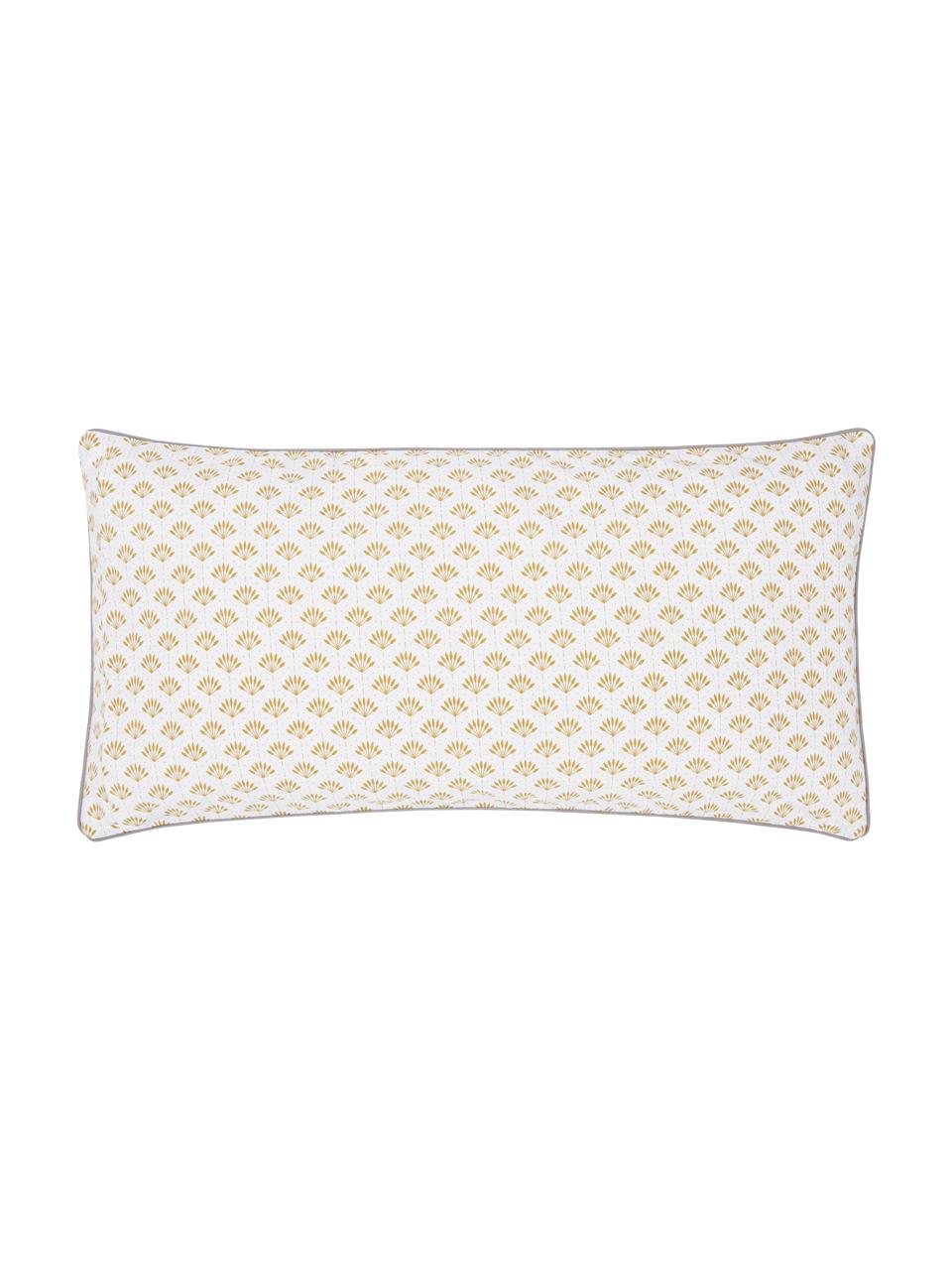 Vzorovaný oboustranný povlak na polštář z organické bavlny Tiara , 2 ks, Žlutá, bílá, Š 40 cm, D 80 cm