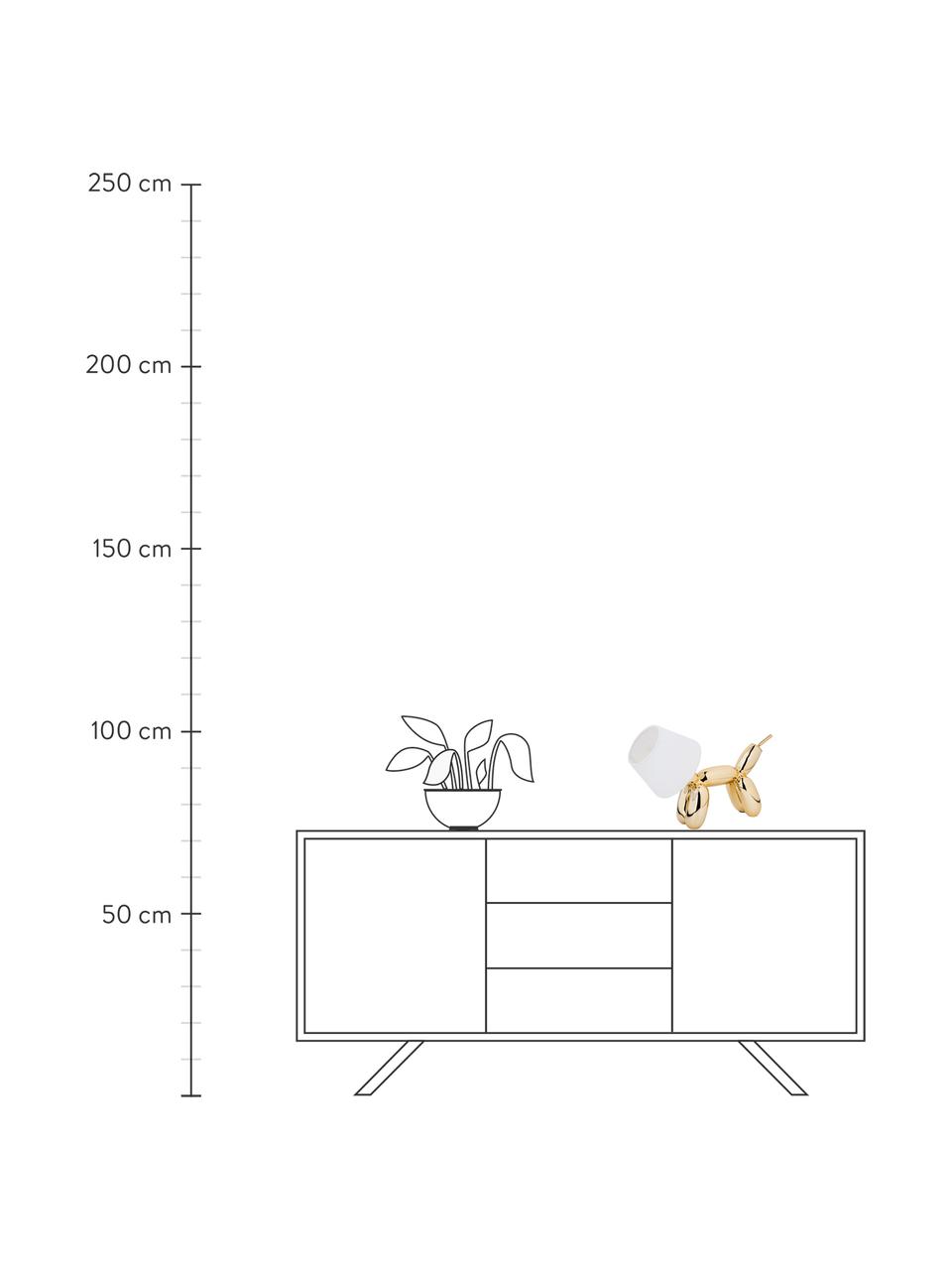 Lampa stołowa Doggy, Odcienie złotego, biały, S 40 x W 30 cm