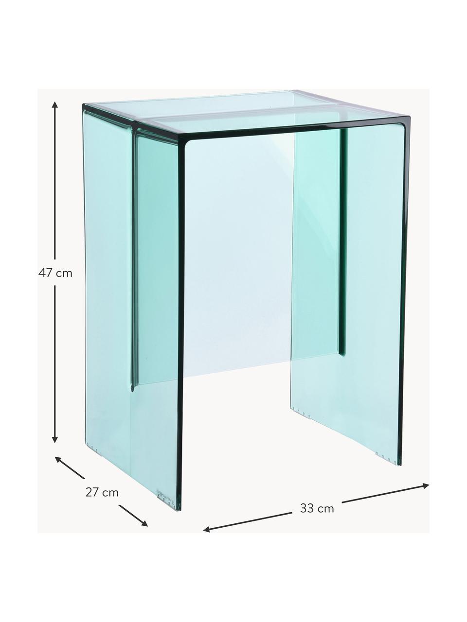 Table d'appoint design Max-Beam, Plastique, Vert turquoise, larg. 33 x haut. 47 cm