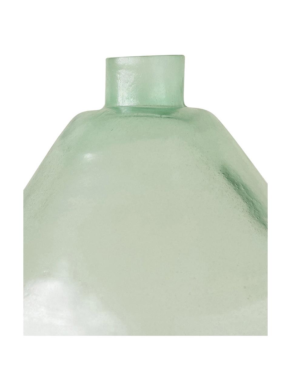 Skleněná váza Bottle, Zelená