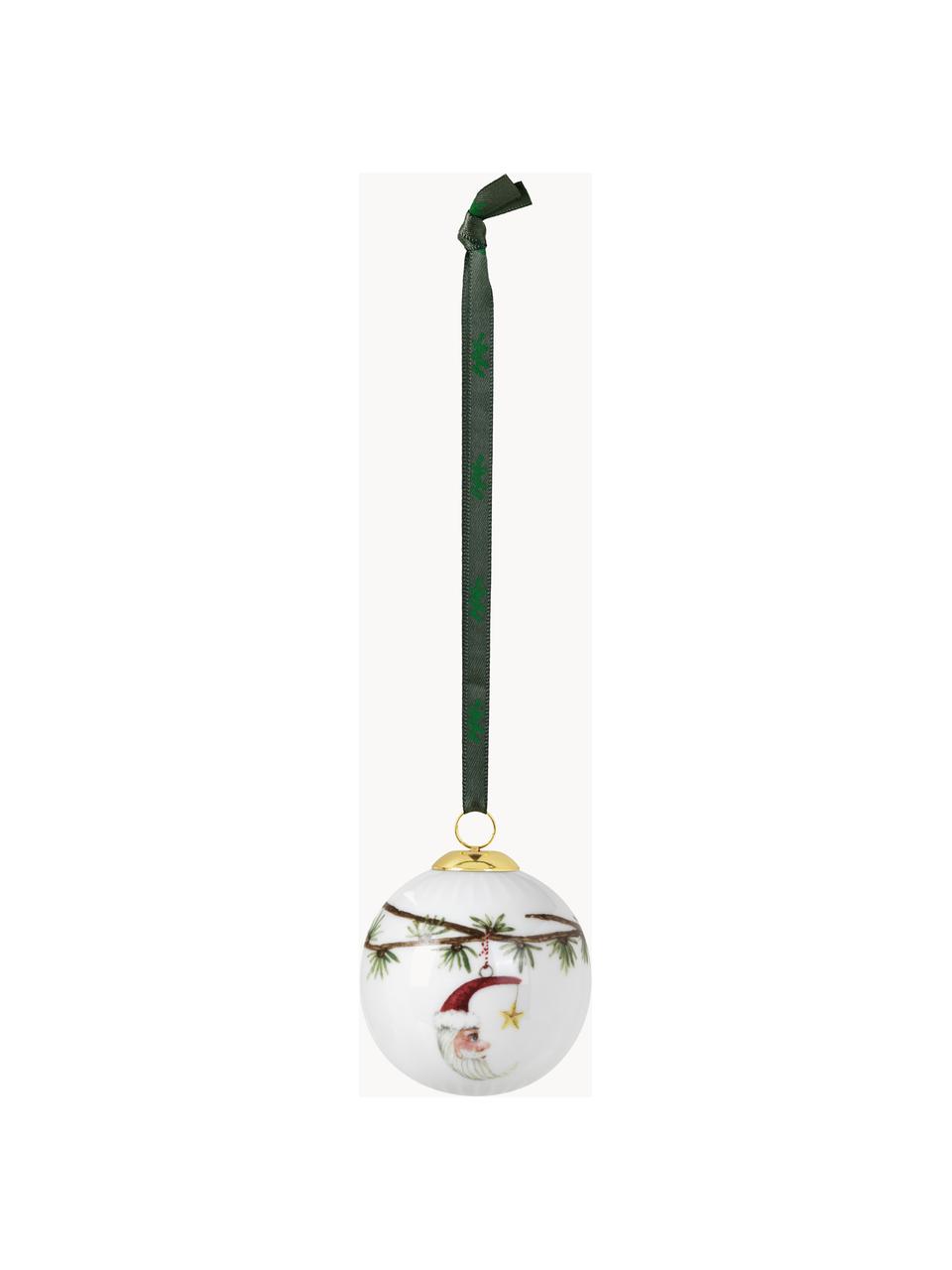 Boule de Noël en porcelaine Hammershøi, Porcelaine, Père Noël, Ø 6 cm