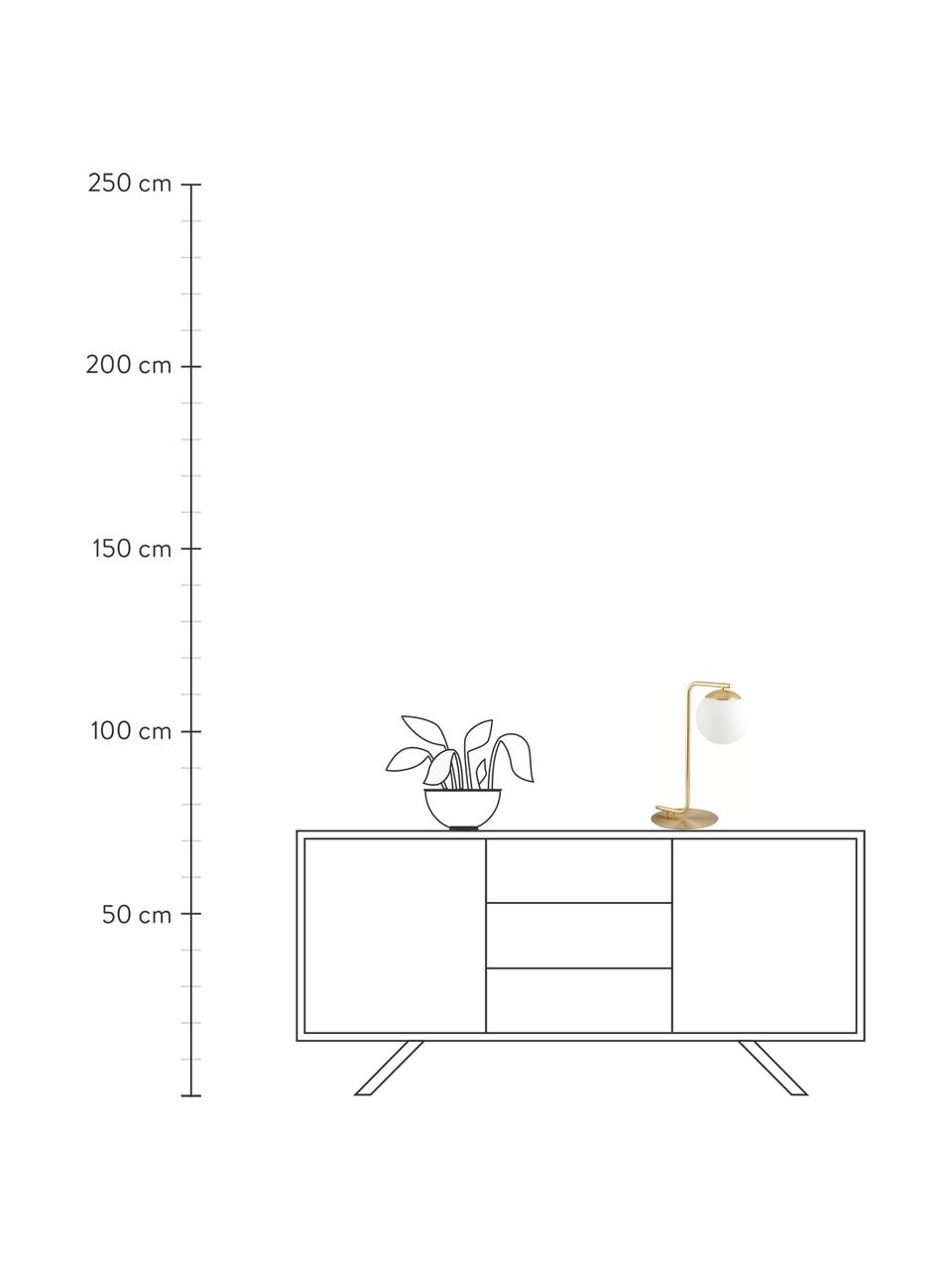 Lampa stołowa Grant, Odcienie mosiądzu, biały, S 20 x W 41 cm