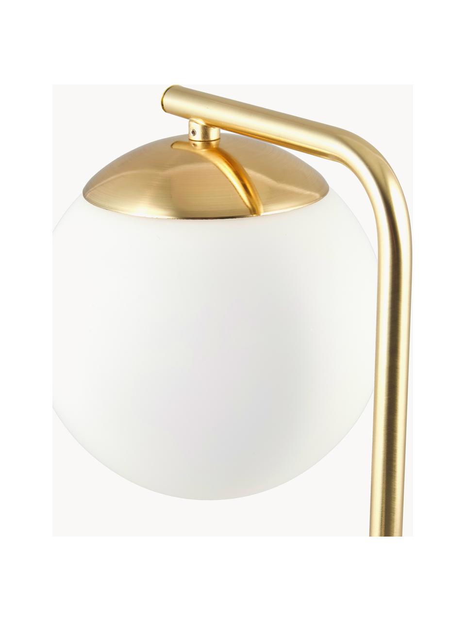 Lampe à poser Grant, Blanc, doré, larg. 20 x haut. 41 cm