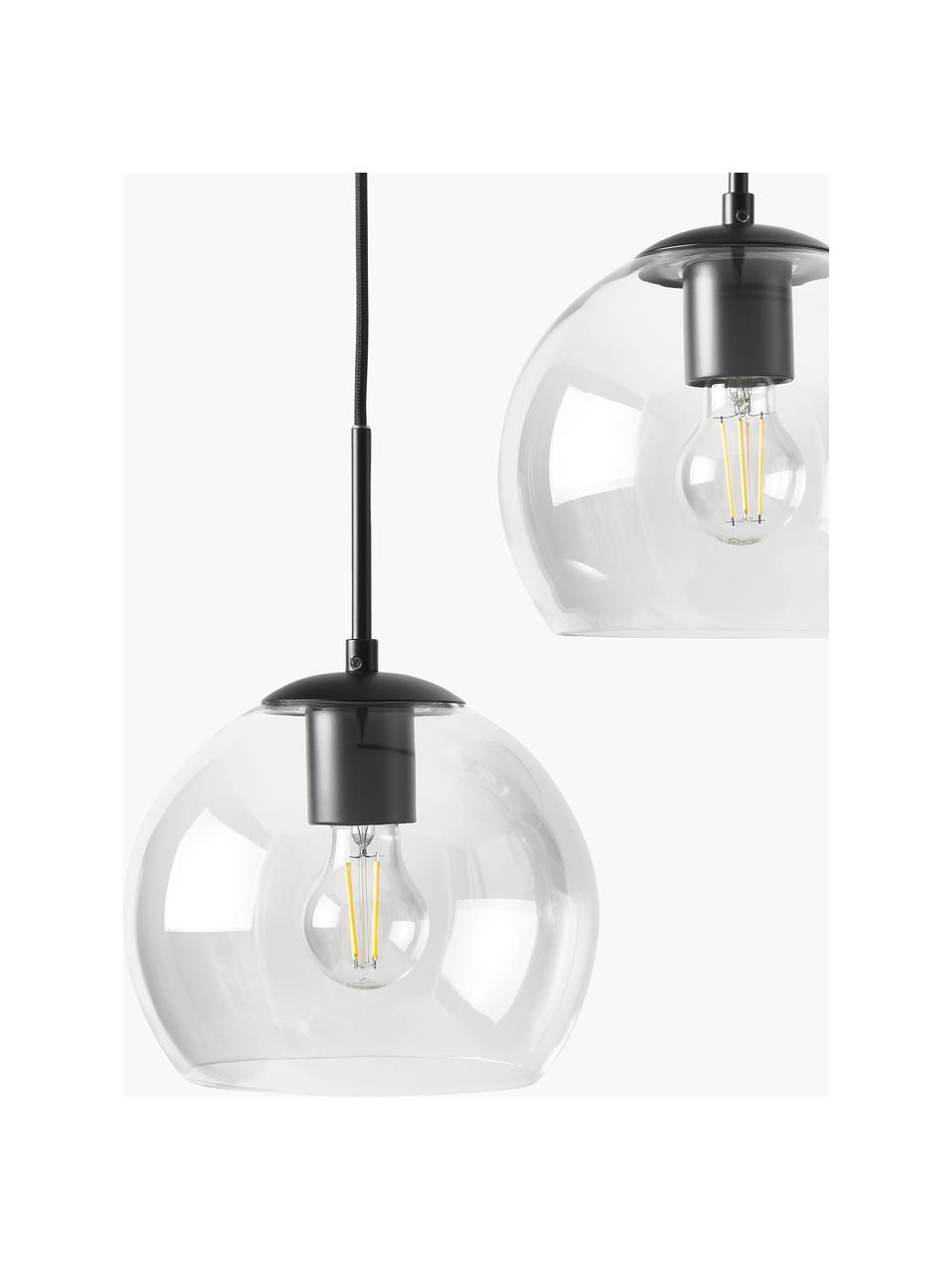 Cluster hanglamp Madina, Zwart, Ø 90 x H 150 cm