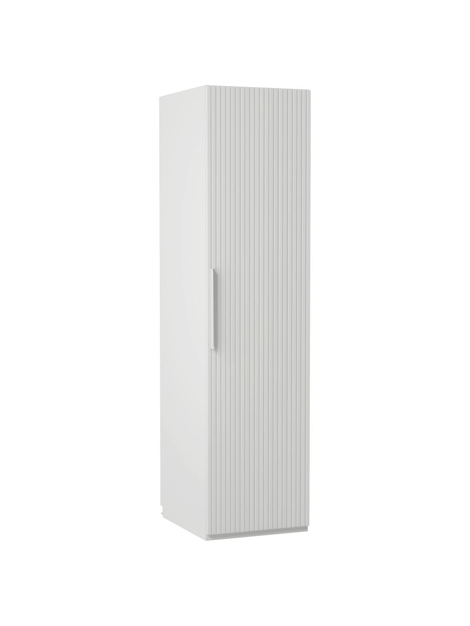 Modulaire draaideurkast Simone, 50 cm breed, diverse varianten, Hout, grijs, Basis interieur, B 50 x H 200 cm