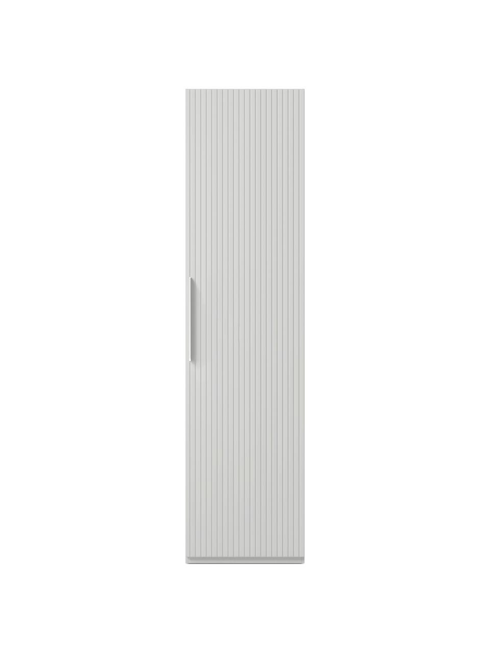 Armadio componibile con ante battenti Simone, larg. 50 cm, in diverse varianti, Legno, grigio, Interno Basic, larg. 50 x alt. 200 cm