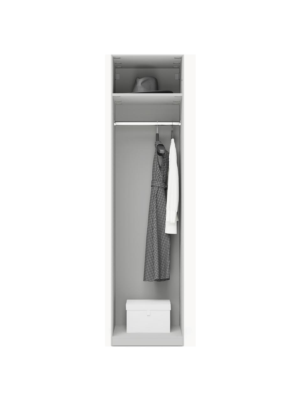 Armario modular Simone, 1 puerta (50 cm), diferentes variantes, Estructura: tablero aglomerado revest, Madera, gris, Interior Basic (An 50 x Al 200 cm)