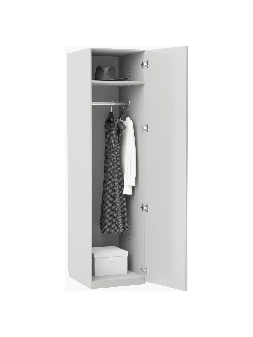 Armario modular Simone, 1 puerta (50 cm), diferentes variantes, Estructura: tablero aglomerado revest, Madera, gris, Interior Basic (An 50 x Al 200 cm)