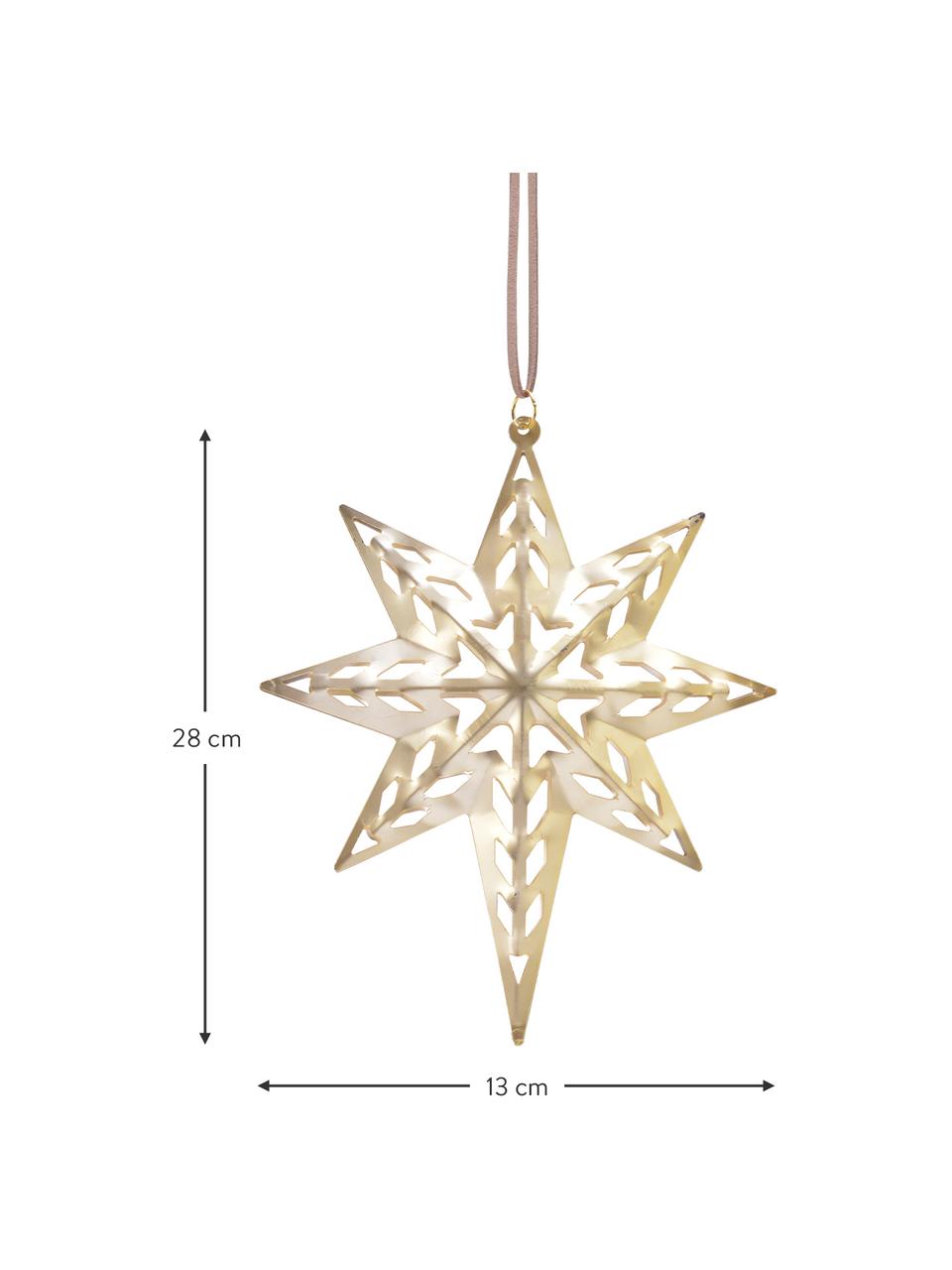 Komplet gwiazd wiszących Ginna, 4 elem., Metal, Odcienie złotego, odcienie srebrnego, S 13 x W 28 cm