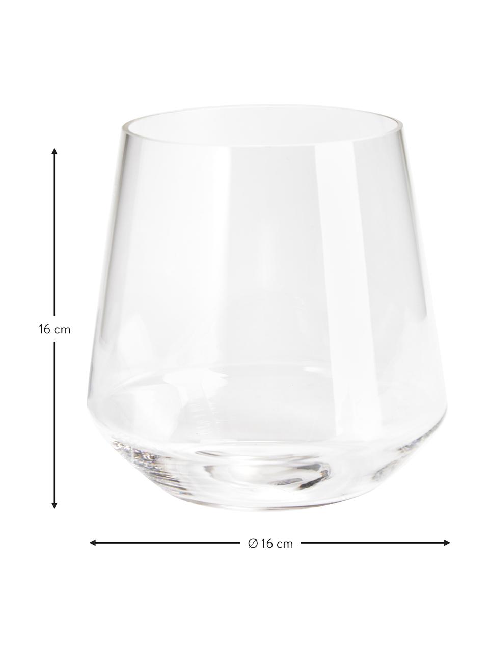 Ručně foukaná skleněná váza Joyce, Sklo, Transparentní, Ø 16 cm, V 16 cm