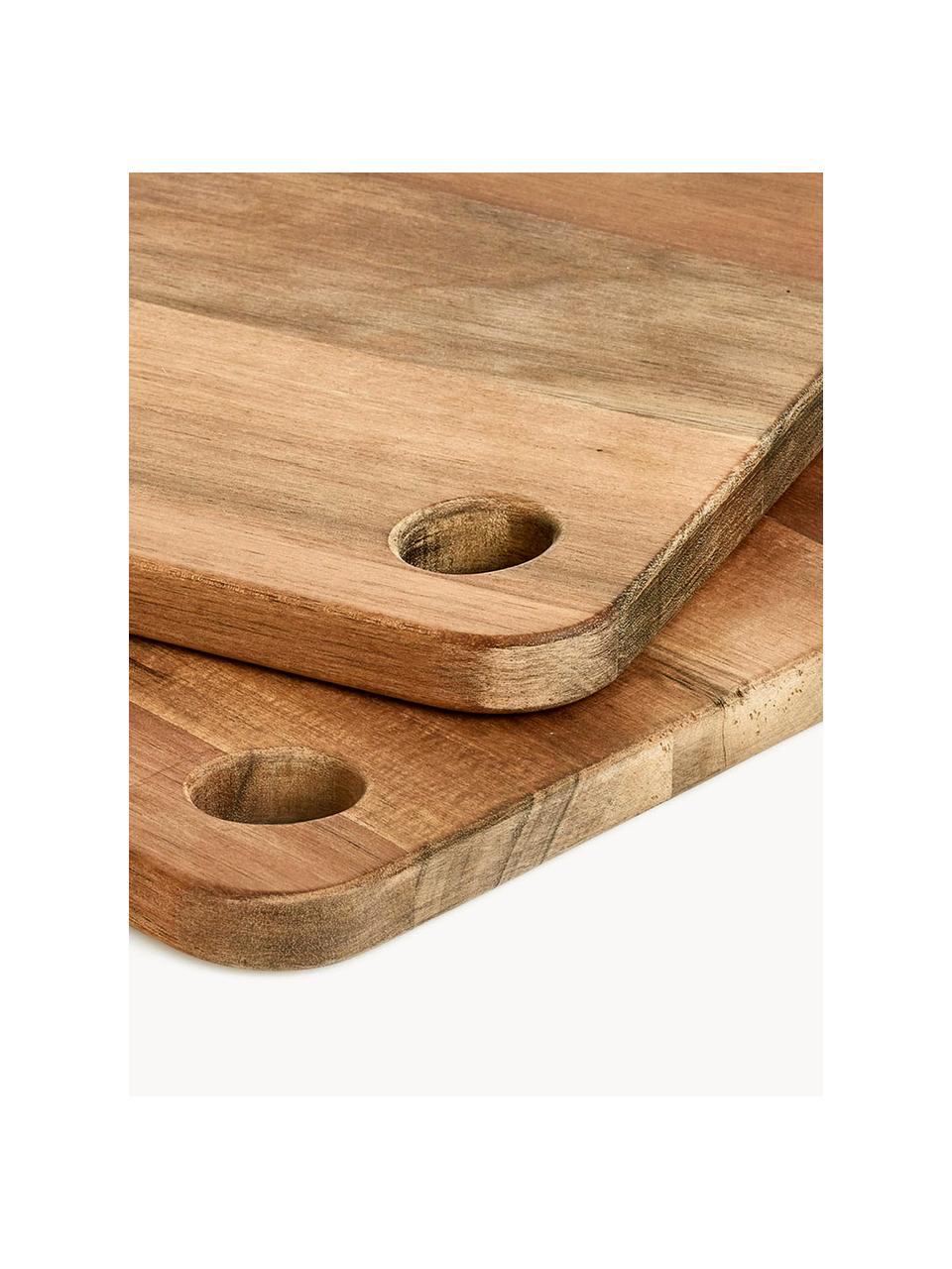 Tabla de cortar de madera de acacia Akana, tamaños diferentes, Tablero: madera de acacia, aceitad, Madera de acacia, An 37 x F 25 cm