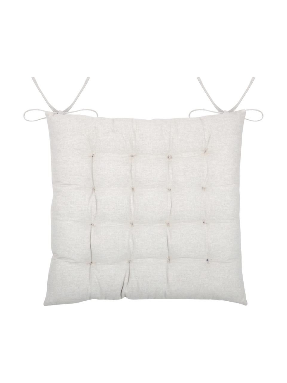 Waffelpiqué-Sitzkissen Gopher in Weiß, Bezug: 100% Baumwolle, Weiß, 40 x 40 cm