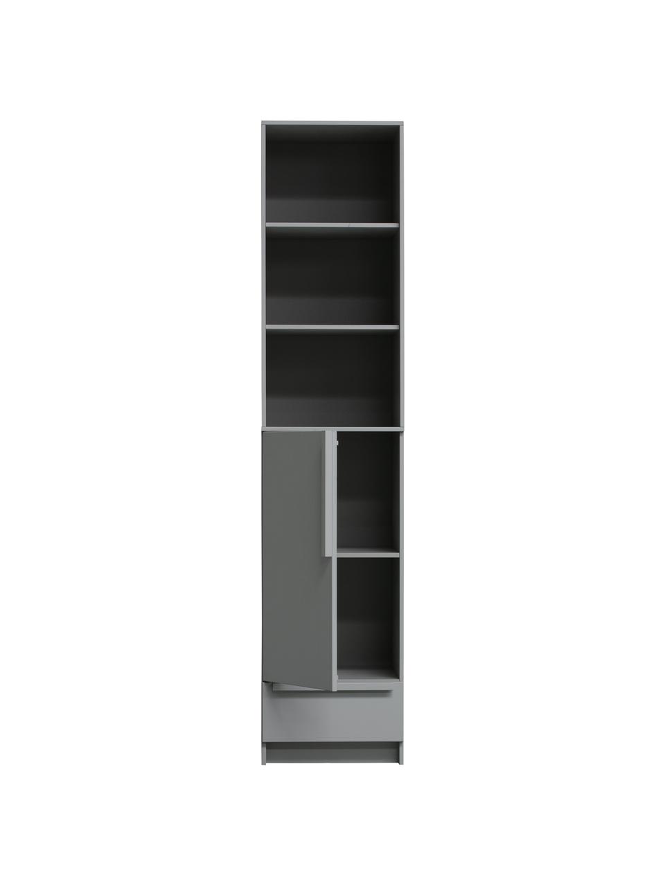 Armoire modulaire grise Pure, Bois de pin, enduit, Gris, larg. 48 x haut. 215 cm