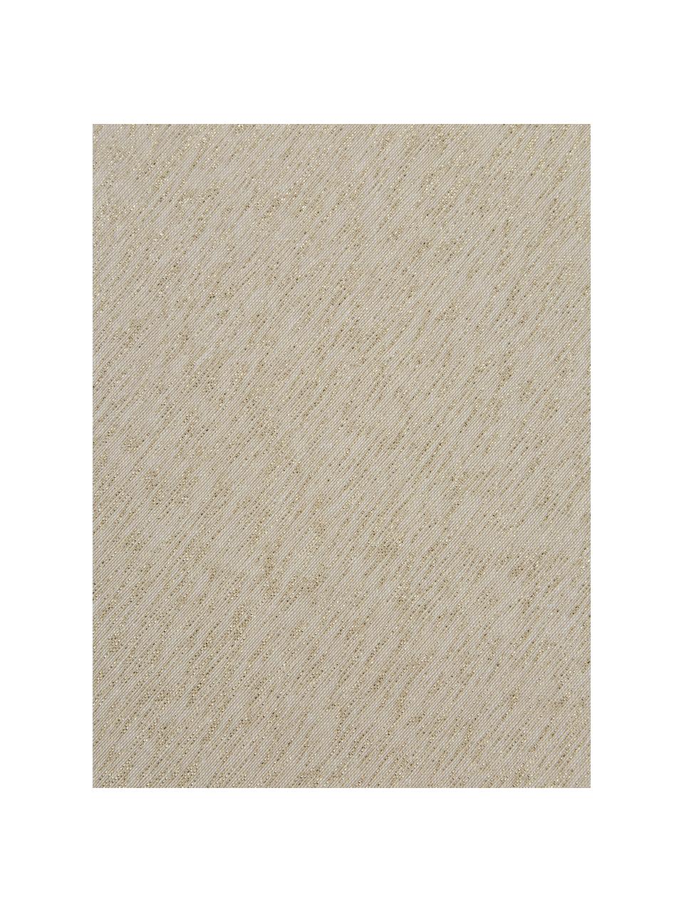 Baumwoll-Tischdecke Vialactea mit goldfarbenem Dekor, Baumwolle, Lurex, Beige, Goldfarben, Für 6 - 8 Personen (B 170 x L 260 cm)