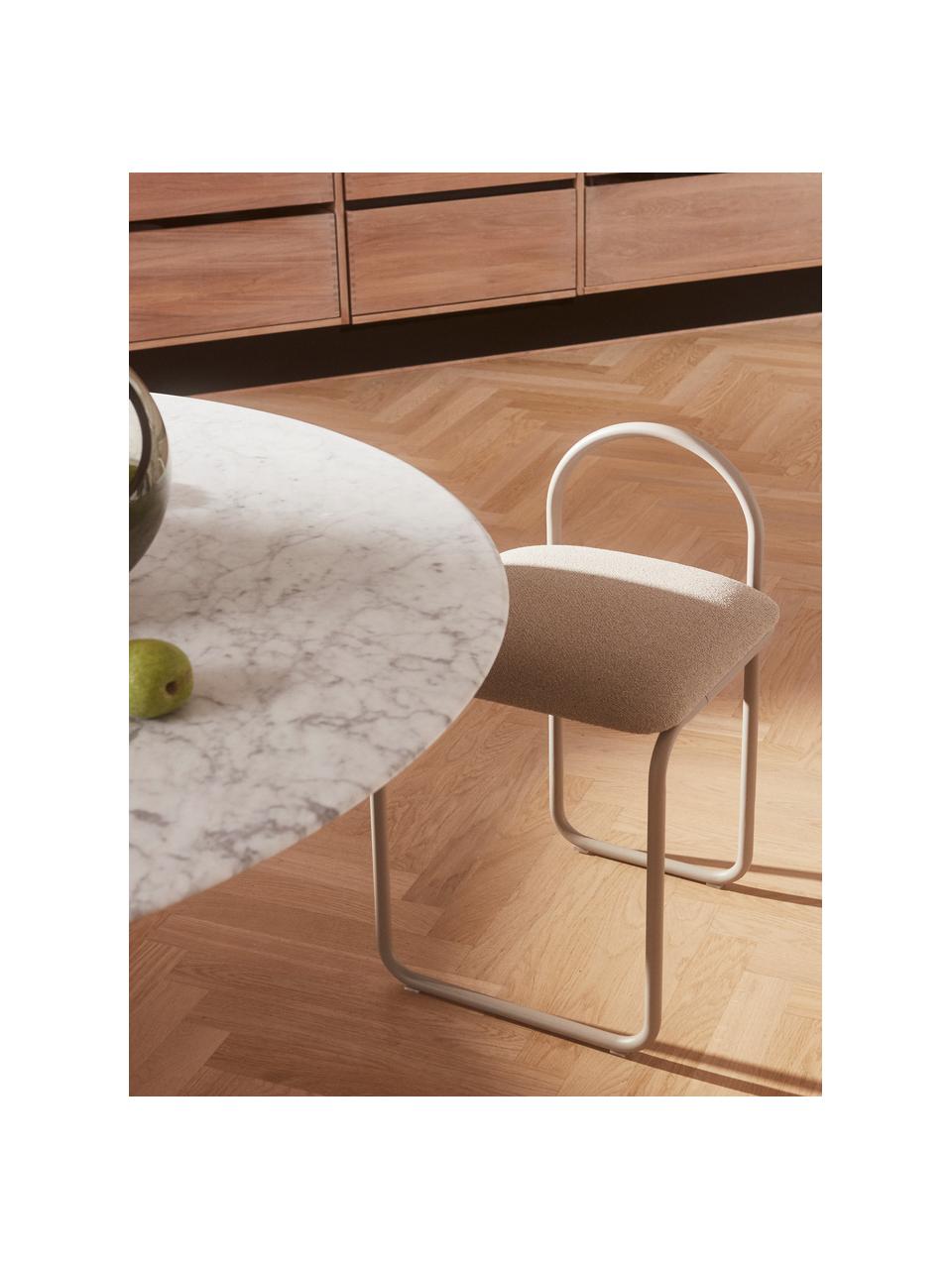 Kovová židle Angui, Béžová, Š 37 cm, H 39 cm