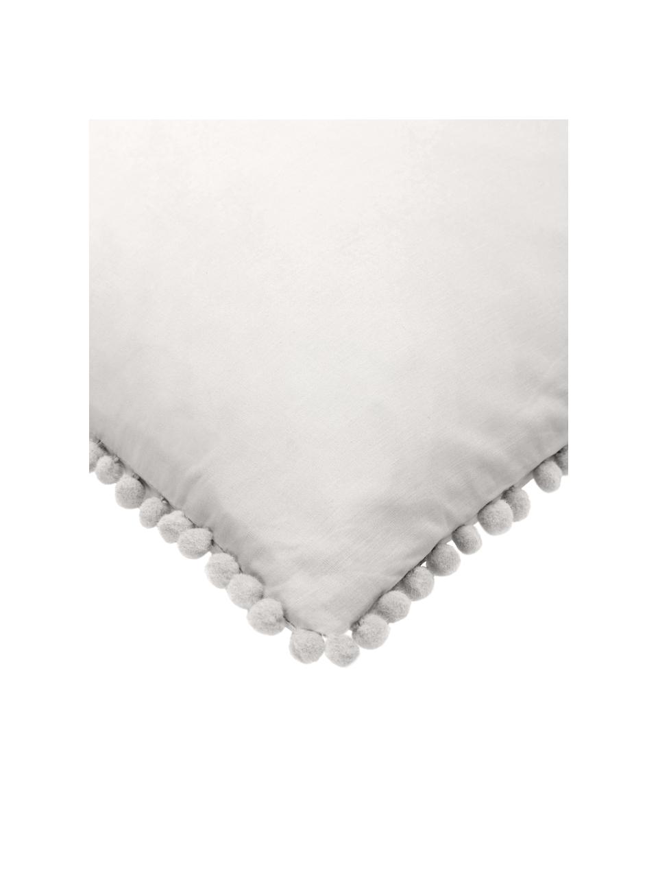 Funda de almohada de algodón percal Bommy, Gris claro, An 50 x L 70 cm