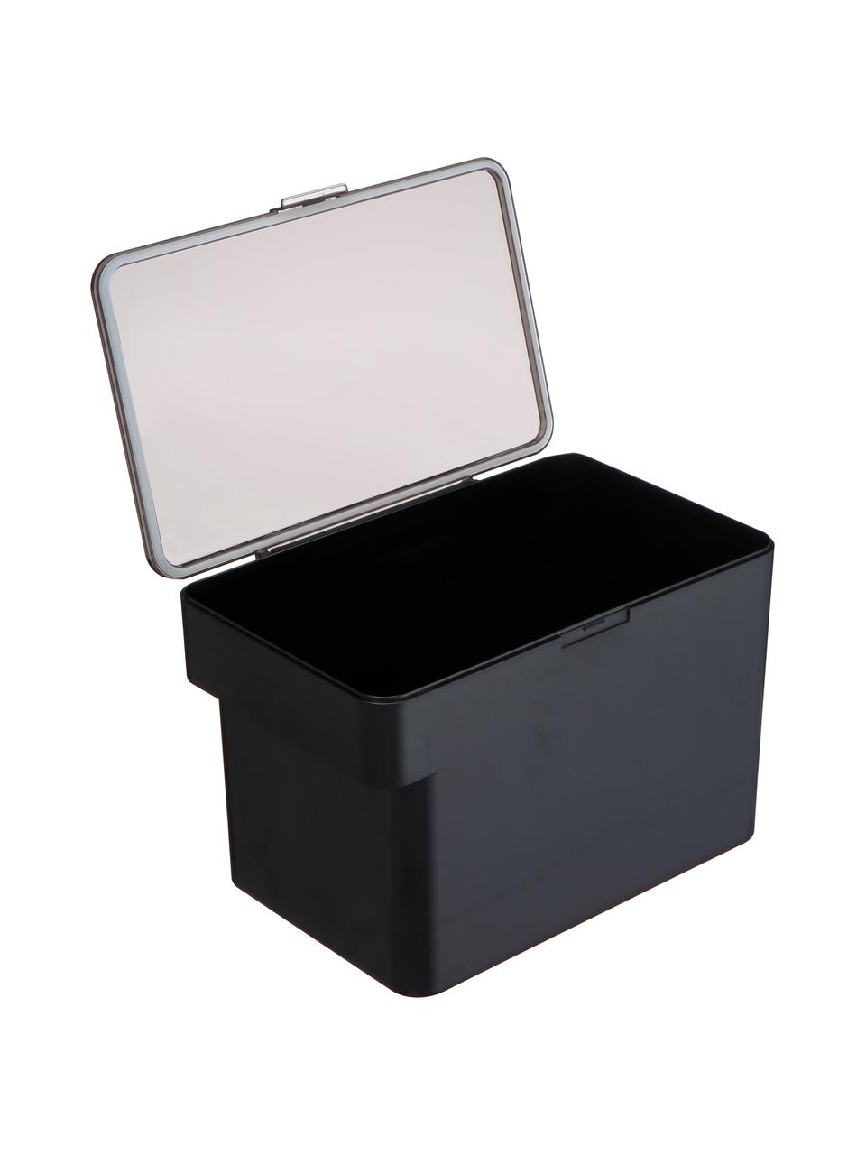 Boîte de rangement pour aliments pour animaux Tower, 2 élém., Plastique, Noir, larg. 30 x haut. 20 cm