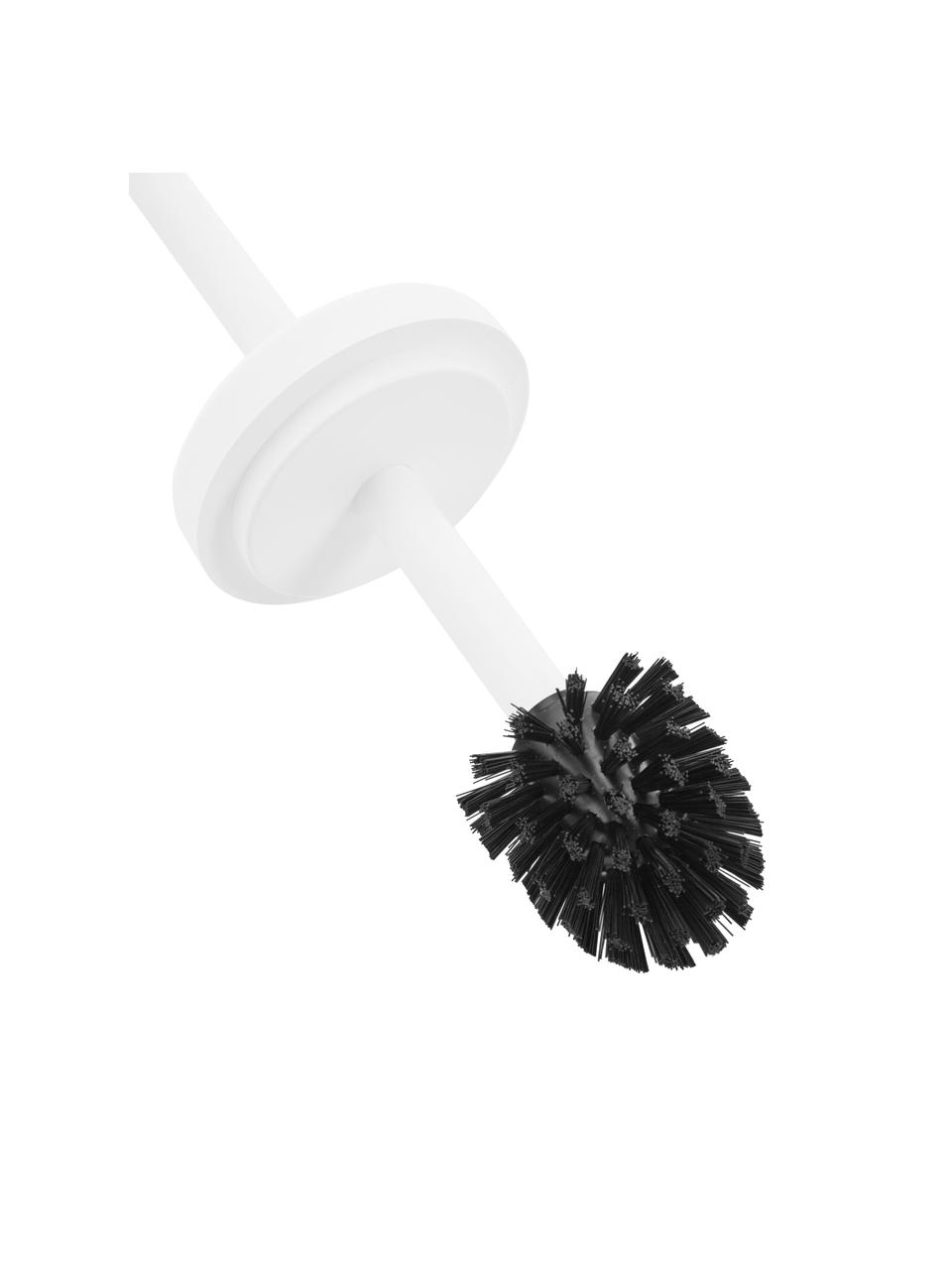 Toilettenbürste Ume mit Behälter, Behälter: Steingut überzogen mit So, Griff: Kunststoff, Weiß, Ø 10 x H 39 cm