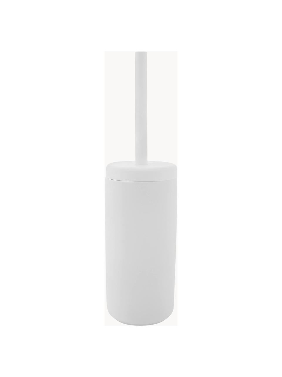 Escobilla de baño Ume, Recipiente: gres revestido con superf, Blanco, Ø 10 x Al 39 cm