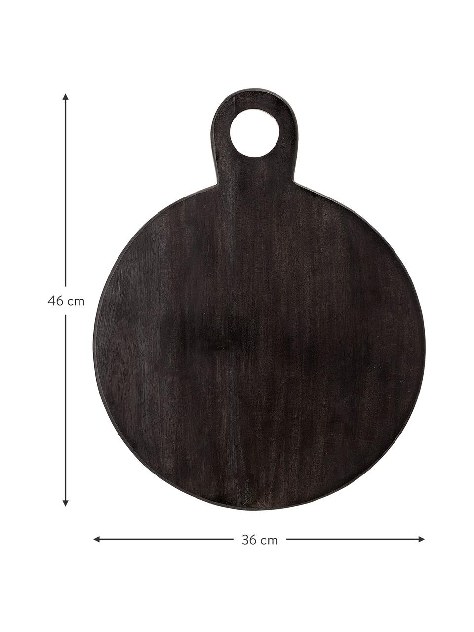 Planche à découper en bois noir Hola, Ø 36 cm, Noir