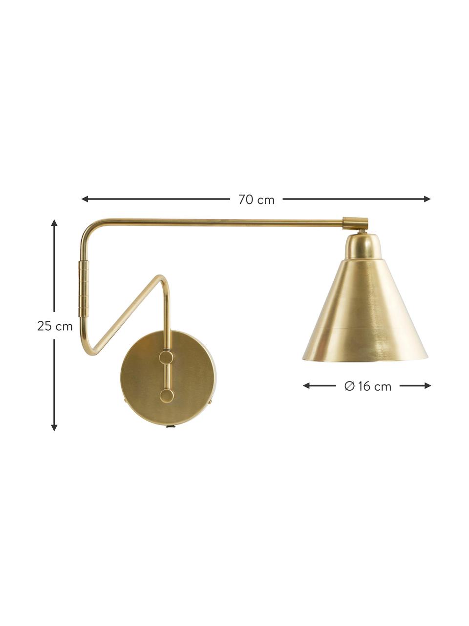 Nástěnné svítidlo Game, Zlatá, Š 70 cm, V 25 cm